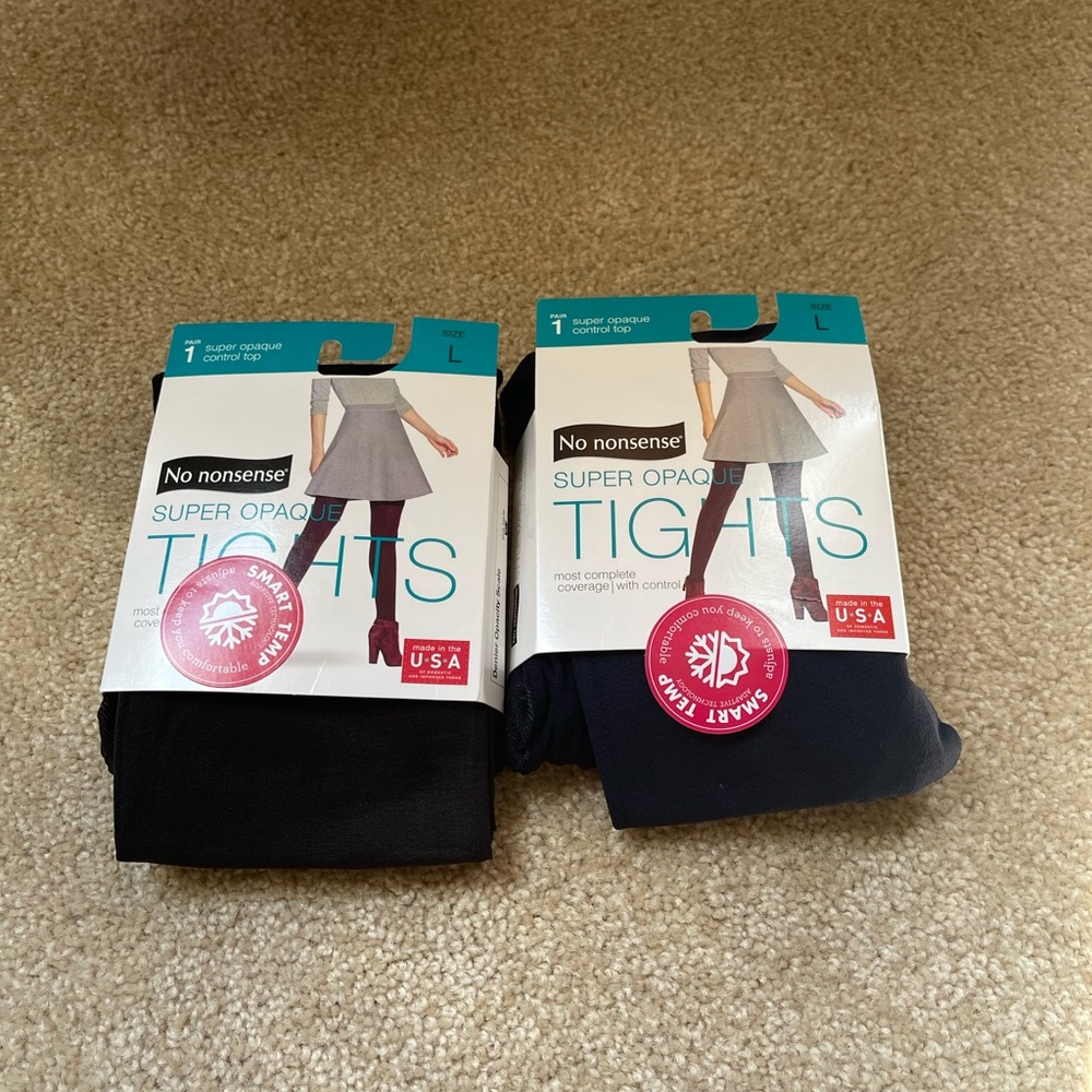 No Non Sense, Smart Temp, Super Opaque, Control Top, Tights New in package
